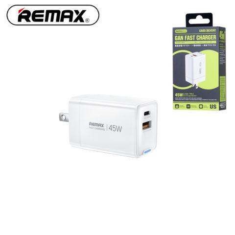 Cargador Remax PD CA05 GaN 45W USB-A y Tipo C