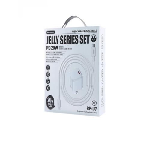 Cargador Remax RP-U7 20W PD con Cable Tipo-C a Lightning